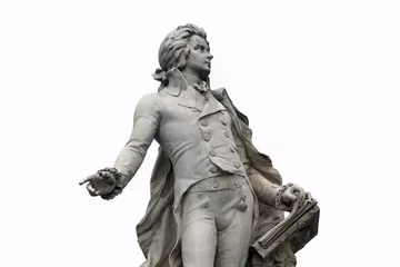 Deurstickers Statue of Mozart in Vienna, Austria © zatletic
