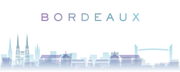 Bordeaux Transparent Layers Gradient Landmarks Skyline