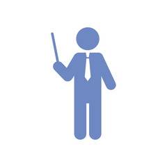 Teacher icon in trendy flat style isolated on background. Teacher icon page symbol for your web site design Teacher icon logo, app, UI. Teacher icon Vector illustration, EPS10.