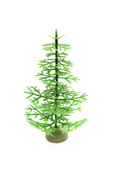 Wipes sweat from his forehead after harvesting isolated on a white background.