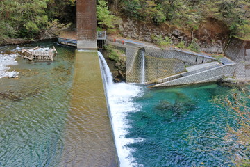 汗見川堰堤魚道（高知県本山町）