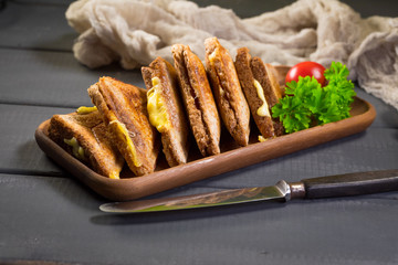 Grilled cheese sandwich.