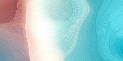 modern soft swirl waves background design with light gray, medium turquoise and lavender color