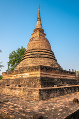 Fototapeta na wymiar Wat Sa Si a temple in Sukhothai UNESCO world heritage site