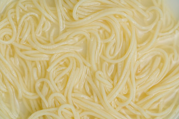European tasty noodle soup, close up shot
