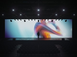 Conference hall mockup screen