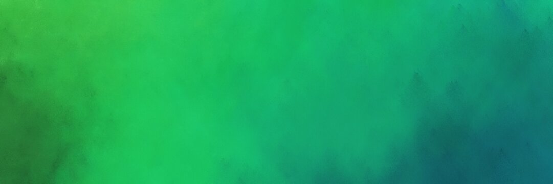 painting background texture with medium sea green, sea green and teal green colors and space for text or image. can be used as header or banner