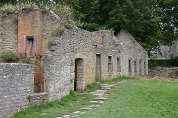 Fototapeta na wymiar ruins of old village