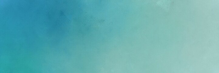 abstract painting background graphic with medium aqua marine, light sea green and blue chill colors and space for text or image. can be used as header or banner