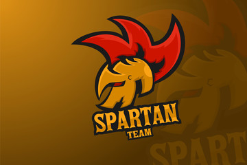 Spartan esports logo,mascot character.vector logo design