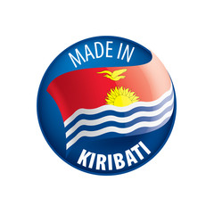 Kiribati flag, vector illustration on a white background