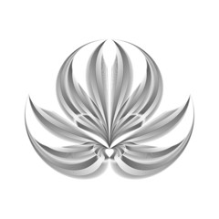 Abstract halftone lines floral optical art texture background. Mixed media