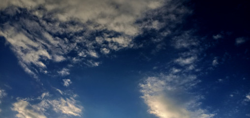 Morning sky with white clouds