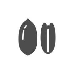 Pecan nuts glyph modern icon