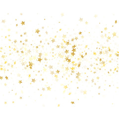 Magic gold sparkle texture vector star background.