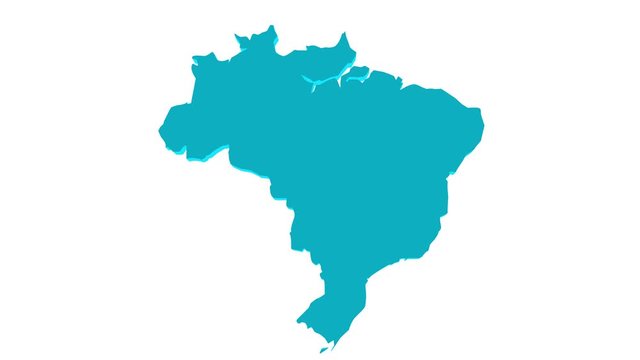 Political map of Brazil in America