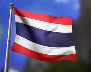 Thailand Flag in the Wind