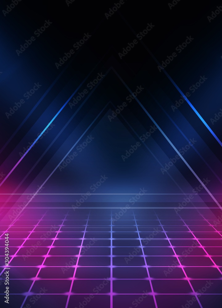 Poster Empty dark abstract background. Background of an empty show scen