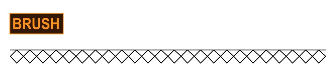 Decorative abstract square stitch illustrator brush for fashion and digital illustration. Embroidery stitch. Colorable and customizable brush.	