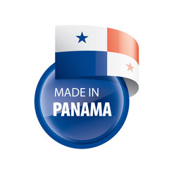 Panama flag, vector illustration on a white background