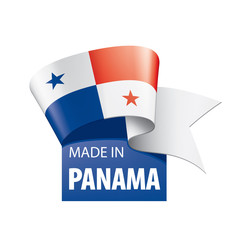 Panama flag, vector illustration on a white background