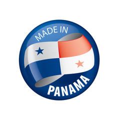 Panama flag, vector illustration on a white background
