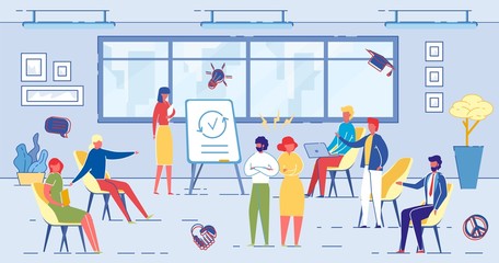 Fototapeta premium Work Team Discussion , Office Employees Conflict.