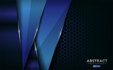 Modern blue 3D textured style background design. Modern abstract vector background.