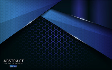Modern blue 3D textured style background design. Modern abstract vector background.
