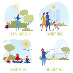 Fototapeta premium People Lead Healthy, Active and Creative Lifestyle