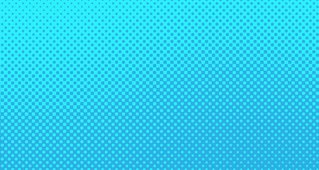 Blue halftone pop art background abstract vector comics style blank layout template with clouds beams and isolated dots pattern. For sale banner for your designe 1960s. with copy space eps10