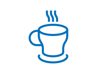 Hot coffee icon, hot tea icon vector