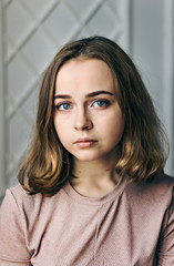 Close-up portrait of a young girl