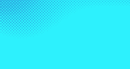 Blue halftone pop art background abstract vector comics style blank layout template with clouds beams and isolated dots pattern. For sale banner for your designe 1960s. with copy space eps10