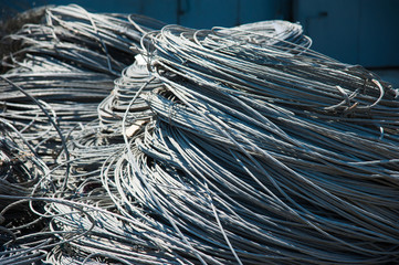 Industrial line for recycling of old household appliances, electronics and cables