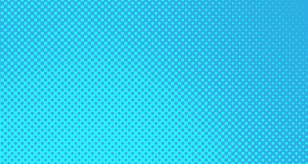 Blue halftone pop art background abstract vector comics style blank layout template with clouds beams and isolated dots pattern. For sale banner for your designe 1960s. with copy space eps10