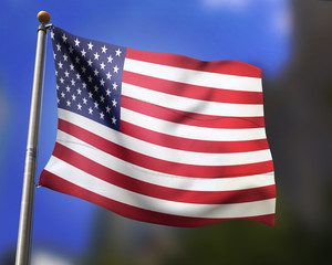 Close-up of American flag