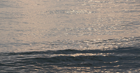 Evening sunset light on the sea