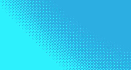 Blue halftone pop art background abstract vector comics style blank layout template with clouds beams and isolated dots pattern. For sale banner for your designe 1960s. with copy space eps10