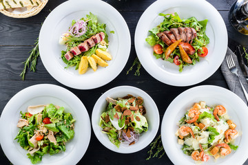 Enjoy your meal. Set of mixed food