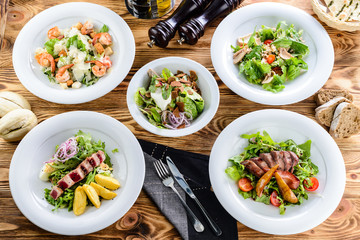 Enjoy your meal. Set of mixed food