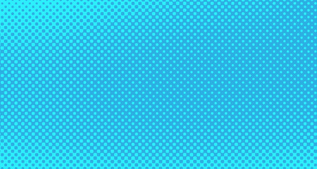 Blue halftone pop art background abstract vector comics style blank layout template with clouds beams and isolated dots pattern. For sale banner for your designe 1960s. with copy space eps10