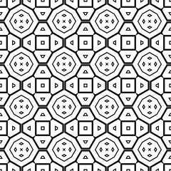 Abstract thin line seamless pattern. Linear ornamental geometric background. Wrapping paper. Vector illustration.         