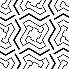 Abstract thin line seamless pattern. Linear ornamental geometric background. Wrapping paper. Vector illustration.         