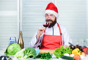 Bearded man cook in kitchen, culinary. Vegetarian. Mature chef with beard. Dieting and organic...