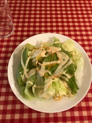 salad on a plate