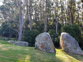 Two rocks formation ancient nature photography Natural reserve Kiama New South Wales Australia