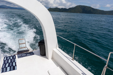 view of luxury yacht cruise at Phuket, Thailand