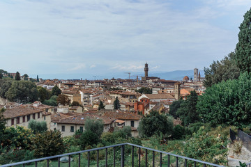 Fototapeta premium Florence Panorama, Italy Piazzale Michelangelo Back yard