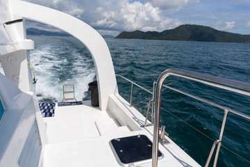 view of luxury yacht cruise at Phuket, Thailand